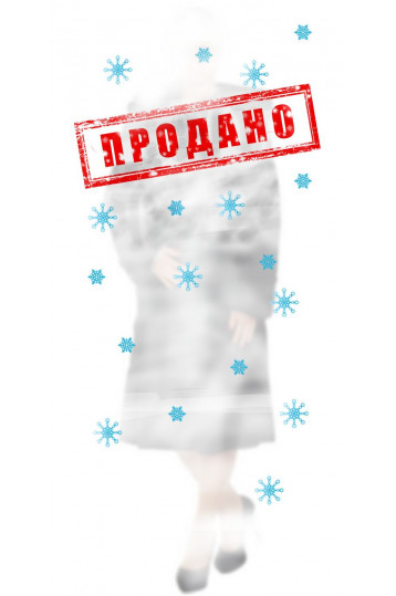 Мутоновая шуба до колен с капюшоном черного цвета